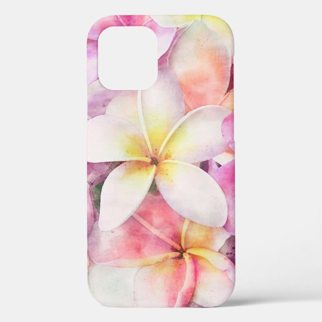 Funda De Case-Mate Para iPhone Plumeria tropical de Hawái (Reverso )
