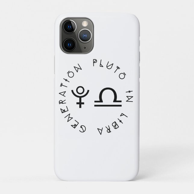 Funda De Case-Mate Para iPhone Plutón de Generación en Libra Astrología Zodiac (Reverso)