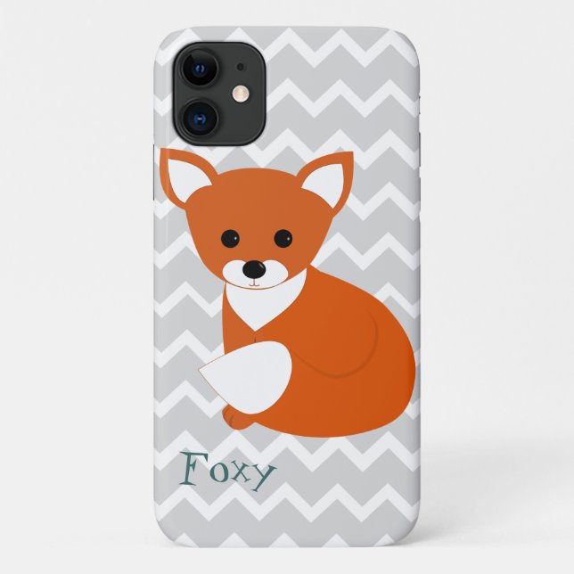 Funda De Case-Mate Para iPhone Poco diseño del Fox rojo (Reverso)