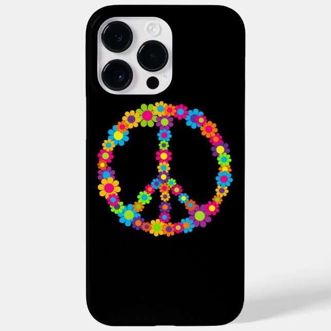 Funda De Case-Mate Para iPhone Poder Floral Paz (Reverso)