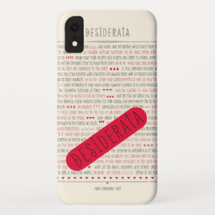 Funda Para iPhone XR Poema inspirador de los desiderátums en texto