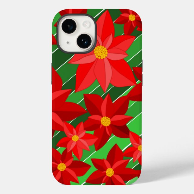 Funda De Case-Mate Para iPhone Poinsettias (Reverso )