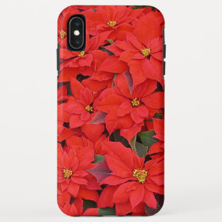 Funda Para iPhone XS Max Poinsettias rojas Navidad la foto floral navideña