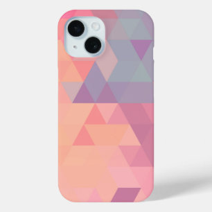Funda Para iPhone 15 Polígonos rosados