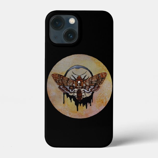 Funda De Case-Mate Para iPhone Polilla esfinge calavera (Reverso )