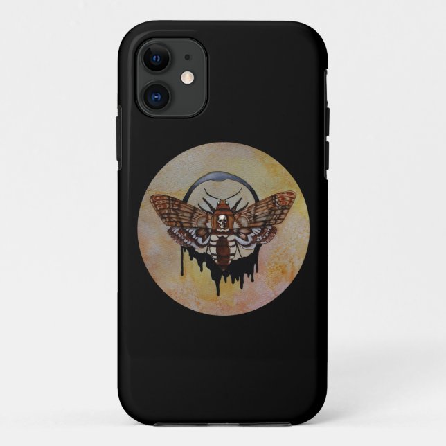 Funda De Case-Mate Para iPhone Polilla esfinge calavera (Reverso)