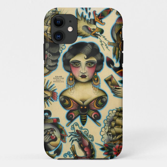 Funda De Case-Mate Para iPhone polilla gitana del chica (Reverso)