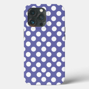 Funda Para iPhone 13 Pro polka blanco púrpura se pone perwinkle