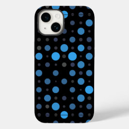 Funda Para iPhone 14 De Case-Mate Polka Dot 01X.Blue Shade Black BG