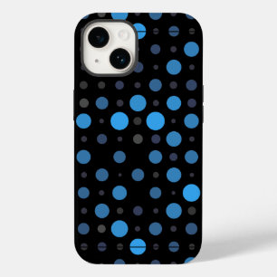 Funda Para iPhone 14 De Case-Mate Polka Dot 01X.Blue Shade Black BG