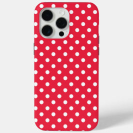 Funda Para iPhone 15 Pro Max Polka Doted Red