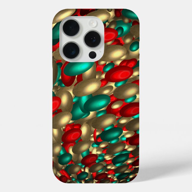 Funda De Case-Mate Para iPhone polka punto textura arte fractal abstracto Funda-M (Reverso )