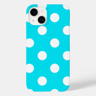 Funda Para iPhone 14 De Case-Mate Polka puntos código hex cian 00E3F4