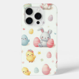Funda Para iPhone 15 Pro Pollitas y conejitos