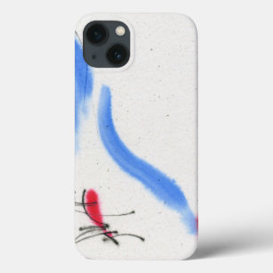Funda Para iPhone 13 Pollo blanco. Caligrafía y acuarela