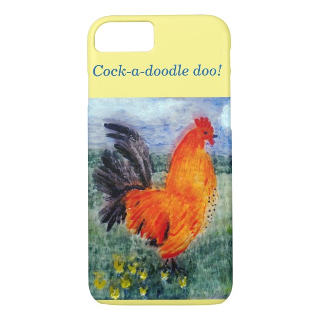 Funda De Case-Mate Para iPhone Pollo de arte de aves (Reverso)