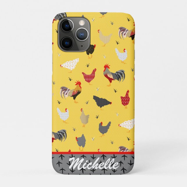 Funda De Case-Mate Para iPhone Pollo divertido (Reverso)