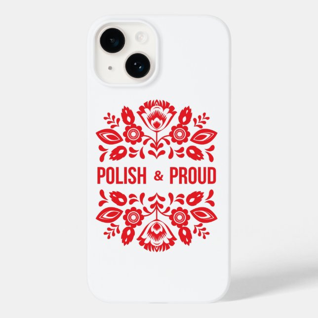 Funda De Case-Mate Para iPhone Polska Red Flowers de Polonia y Polonia (Reverso )