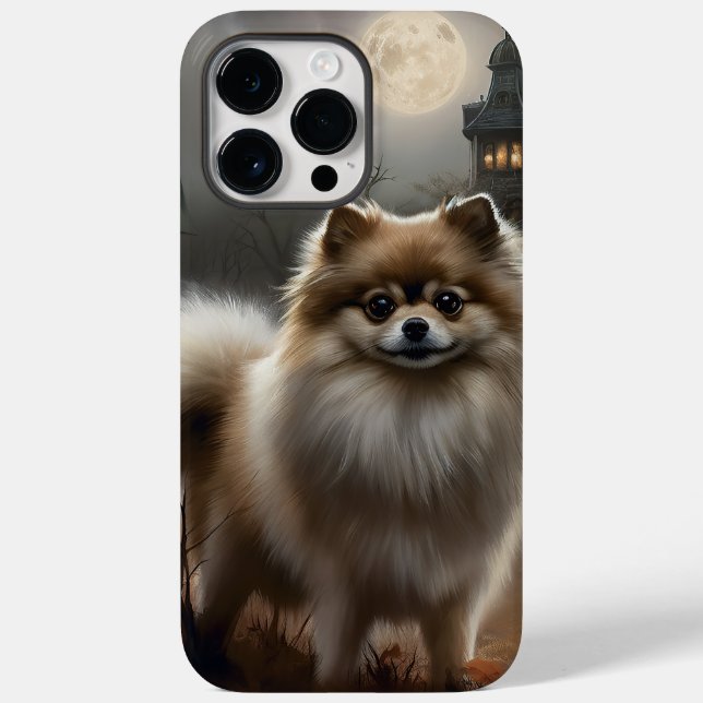 Funda De Case-Mate Para iPhone Pomerania Halloween Scary (Reverso )