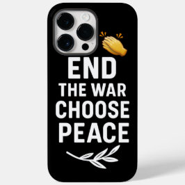 Funda Para iPhone 14 Pro Max De Case-Mate Poner fin a la guerra elegir la paz - Motivacional