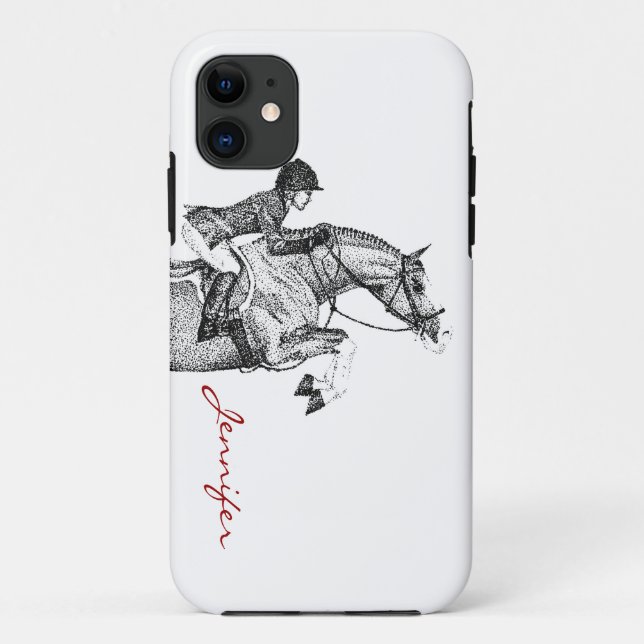 Funda De Case-Mate Para iPhone Pony Pointillism de caza (Reverso)