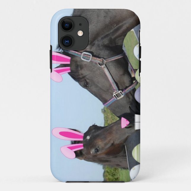 Funda De Case-Mate Para iPhone Pony y caballo de Pascua (Reverso)