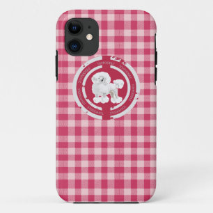 FUNDA PARA iPhone 11 POODLE DE JUGUETE DE PERRO (ROSA)
