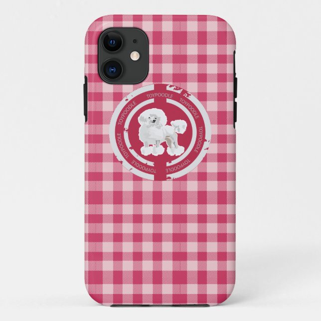 FUNDA DE Case-Mate PARA iPhone POODLE DE JUGUETE DE PERRO (ROSA) (Reverso)