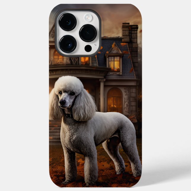 Funda De Case-Mate Para iPhone Poodle Halloween Scary (Reverso )