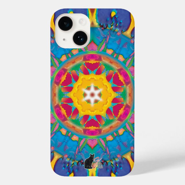 Funda De Case-Mate Para iPhone Poof Ball Kaleidoscope (Reverso )
