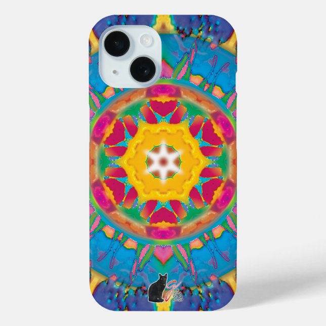 Funda De Case-Mate Para iPhone Poof Ball Kaleidoscope (Reverso )