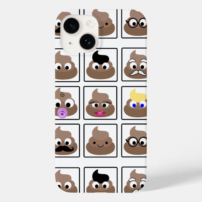 Funda De Case-Mate Para iPhone Poop Many Faces (Reverso )