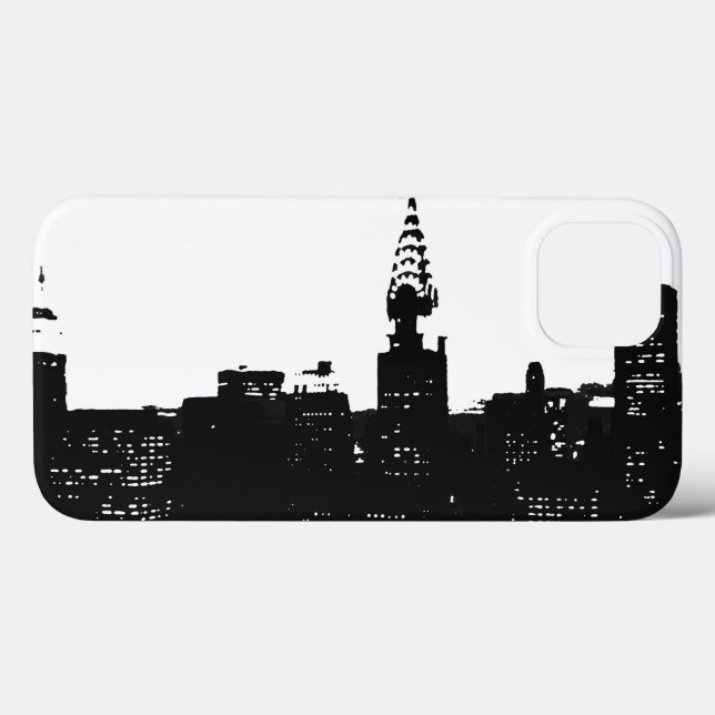 Funda De Case-Mate Para iPhone Pop Art Black White NY Manhattan (Reverso (Horizontal))