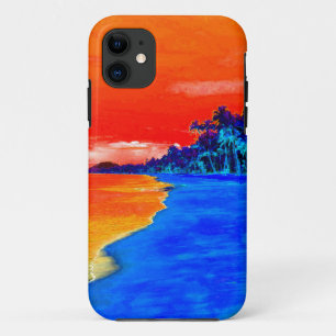 Funda Para iPhone 11 Pop Art Exotic Beach Palm Trees