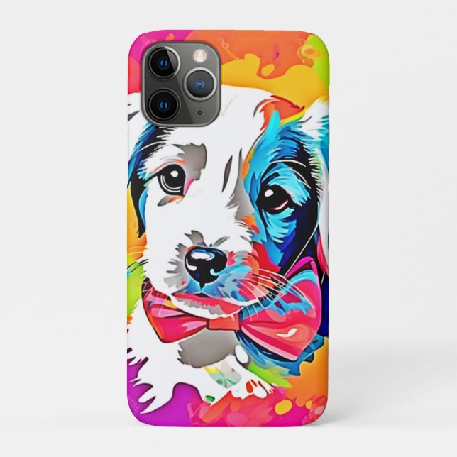 Funda De Case-Mate Para iPhone Pop Art Puppy (Reverso)