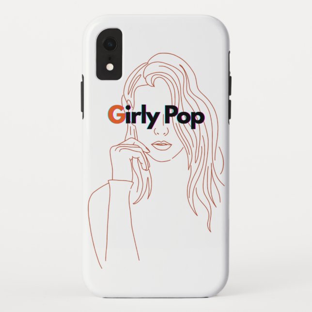 Funda De Case-Mate Para iPhone Pop femenino - Naranja/Marrón  (Reverso)