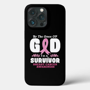 Funda Para iPhone 13 Pro Por la gracia de Dios soy una superviviente de cán