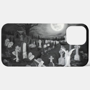 title_seo2 Por la noche en el cementerio - Ángel con el diabl