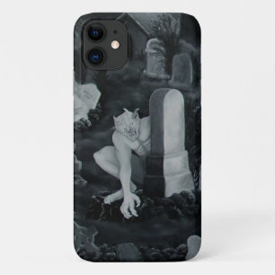 Funda Para iPhone 11 Por la noche en el cementerio - diablo