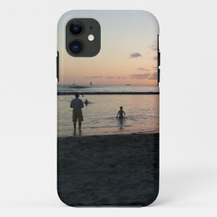 Funda Para iPhone 11 Por la noche Sunset Tropical Beach Waikiki Oahu Ha
