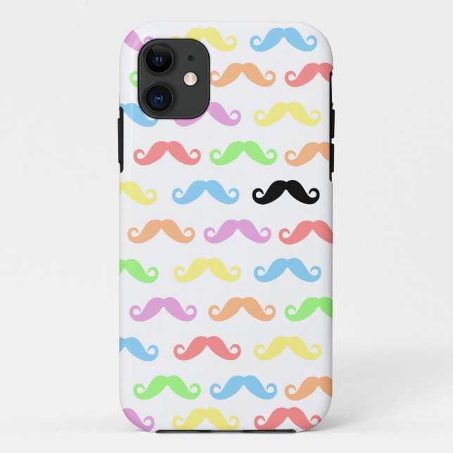 Funda De Case-Mate Para iPhone Porciones de bigotes (blancos) (Reverso)