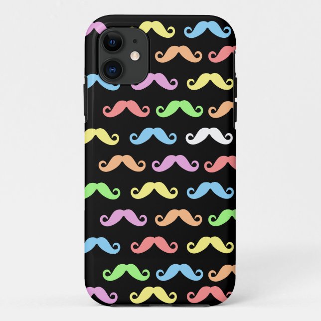 Funda De Case-Mate Para iPhone Porciones de bigotes (negro) (Reverso)
