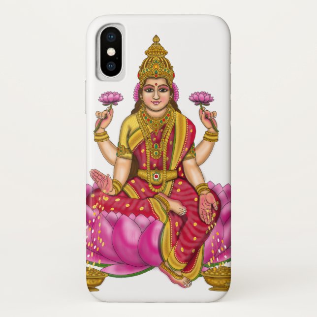 Funda De Case-Mate Para iPhone Portada móvil de la diosa Lakshmi (Reverso)