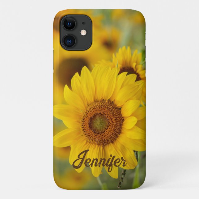 Funda De Case-Mate Para iPhone Portada personalizada de teléfono celular Sunflowe (Reverso)