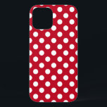 Funda Para iPhone 12 Pos de polka blanca sobre rojo<br><div class="desc">Pos de polka blanca sobre rojo</div>