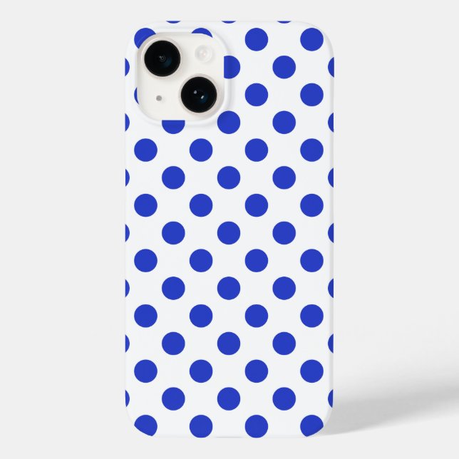 Funda De Case-Mate Para iPhone Pos reales de polka azul (Reverso )