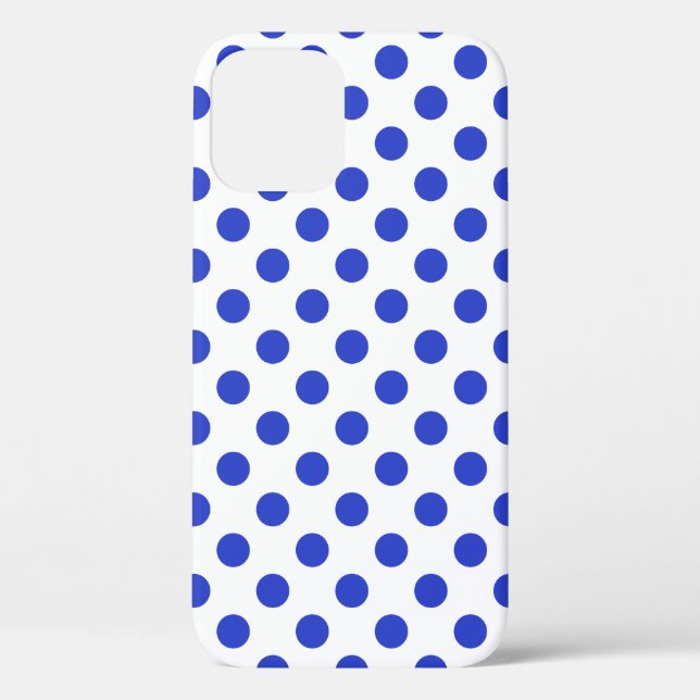 Funda De Case-Mate Para iPhone Pos reales de polka azul (Reverso )