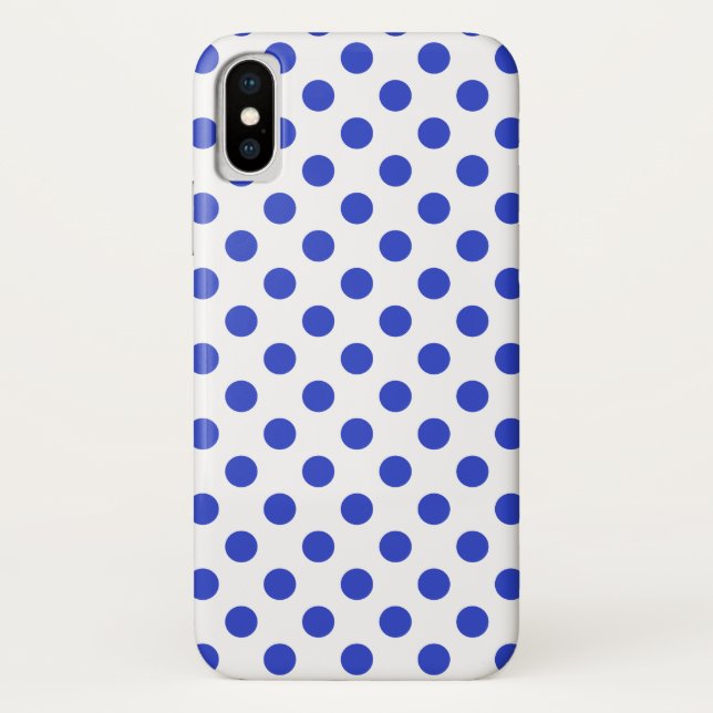 Funda De Case-Mate Para iPhone Pos reales de polka azul (Reverso)