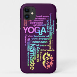 Funda Para iPhone 11 Posiciones en colores pastel de la yoga del arco