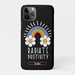 Funda Para iPhone 11 Pro Positividad de radiación | Arcoiris y flores de co